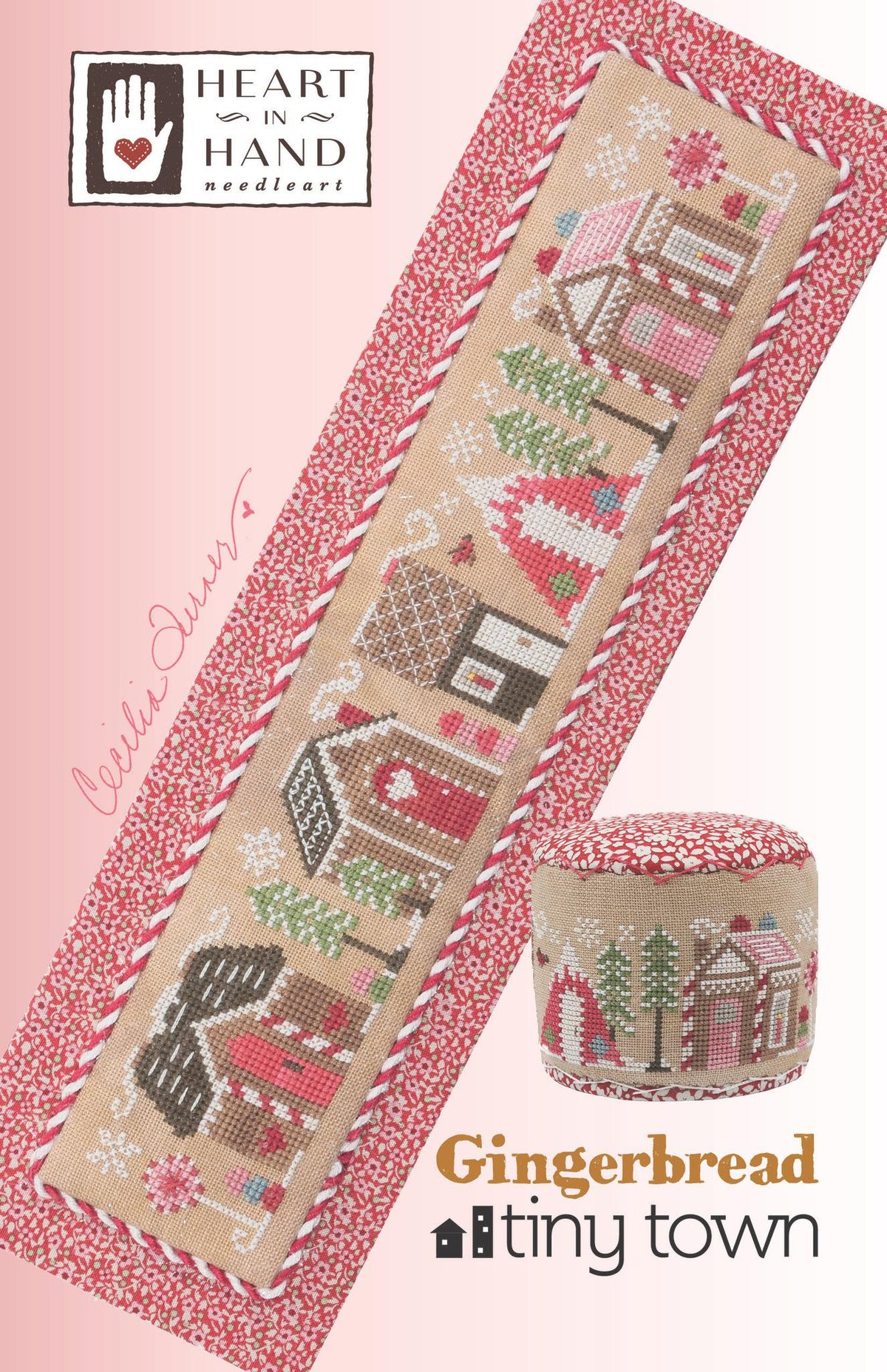 PREORDER Gingerbread Tiny Town Cross Stitch Pattern by Heart in Hand