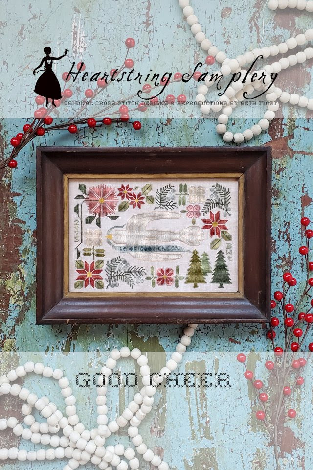 PREORDER Good Cheer Heartstring Samplery Cross Stitch Pattern