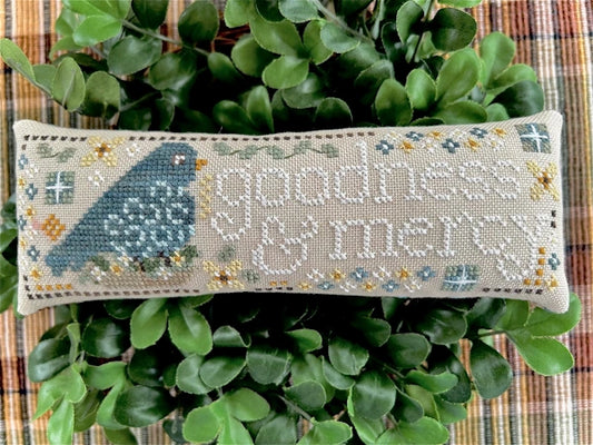 Goodness and Mercy Cross Stitch Pattern by Sweet Wing Studio PHYSICAL copy