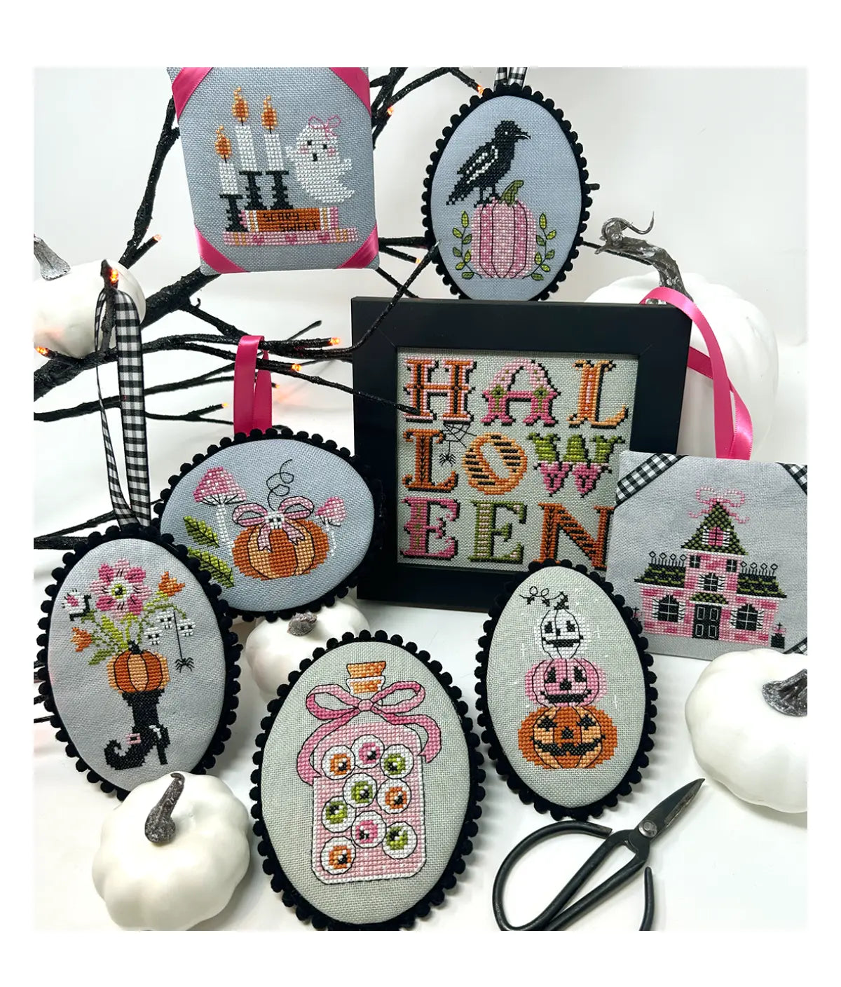 PREORDER Tiny Modernist HALLOWEEN PRETTIES Cross Stitch Pattern