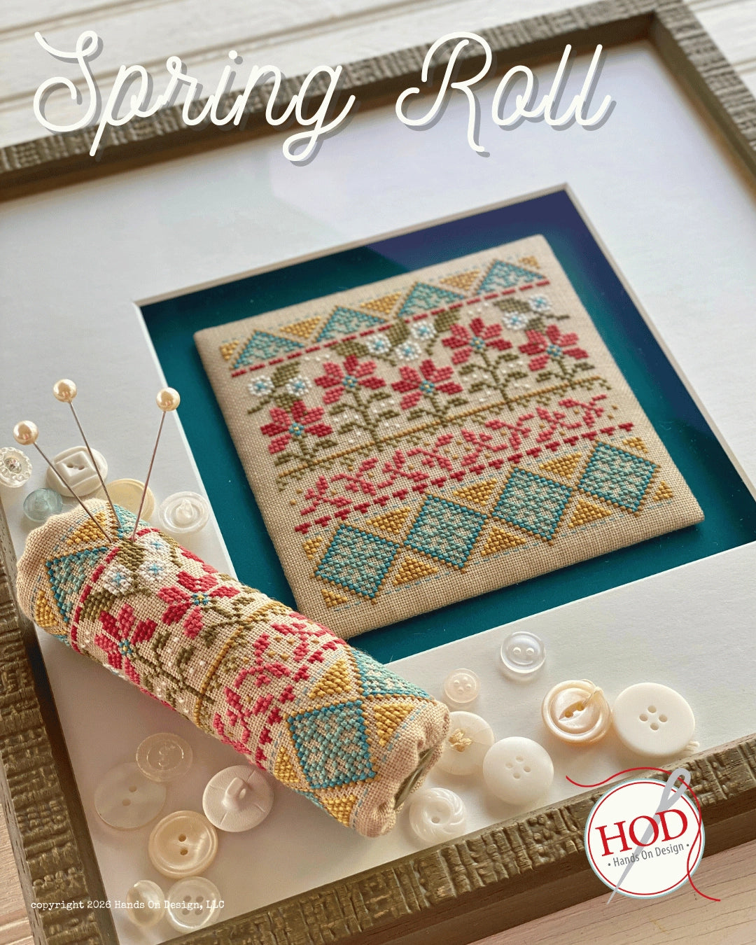 PREORDER Hands On Design SPRING ROLL Cross Stitch Pattern Nashville Market