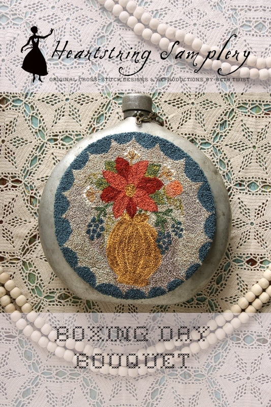 PREORDER: Heartstring Samplery Boxing Day Bouquet Cross Stitch Pattern