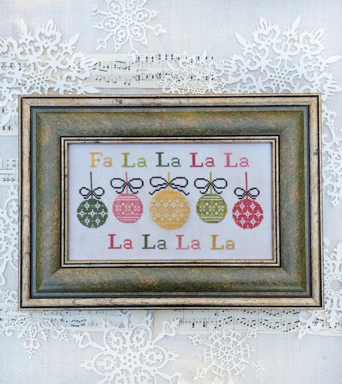 PREORDER Hello from Liz Mathews FA LA LA Cross Stitch Pattern