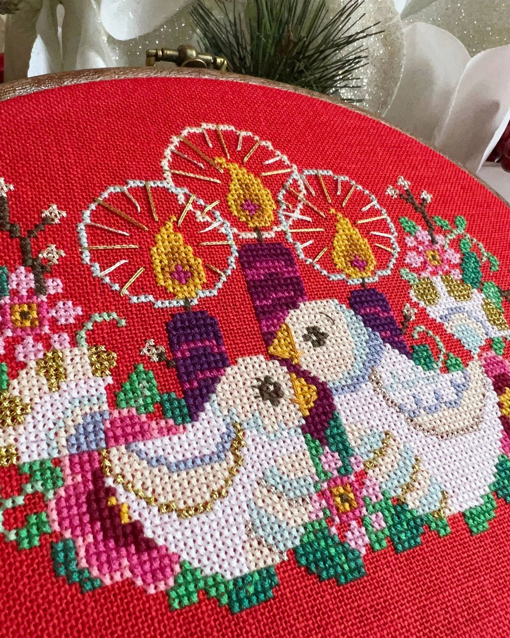 Holiday Glow Satsuma Street Cross Stitch Pattern