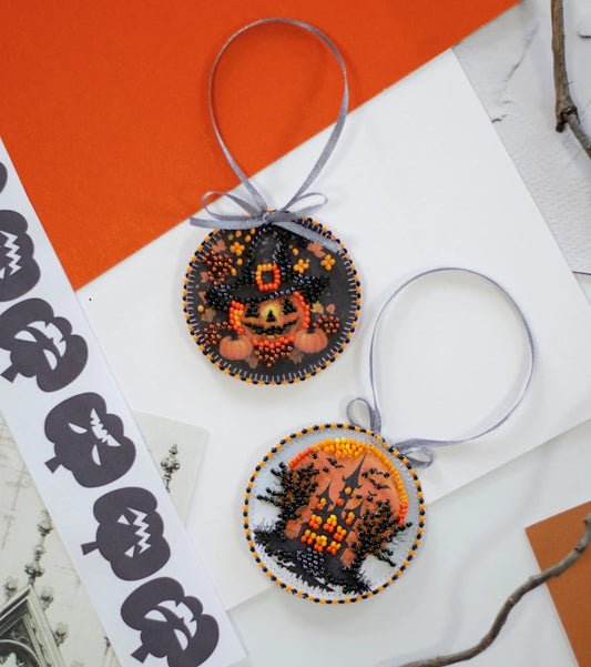 Festive Halloween Beaded Embroidery Kit by Abris Arts ABT-039