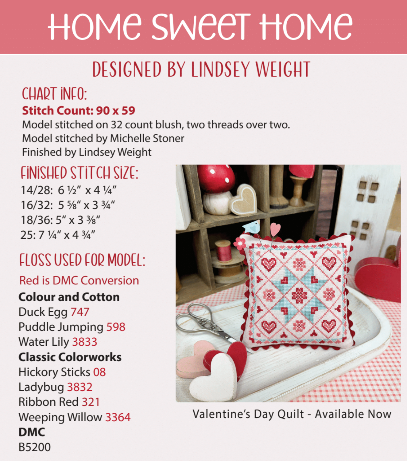 Home Sweet Home Cross Stitch Pattern by Primrose Cottage