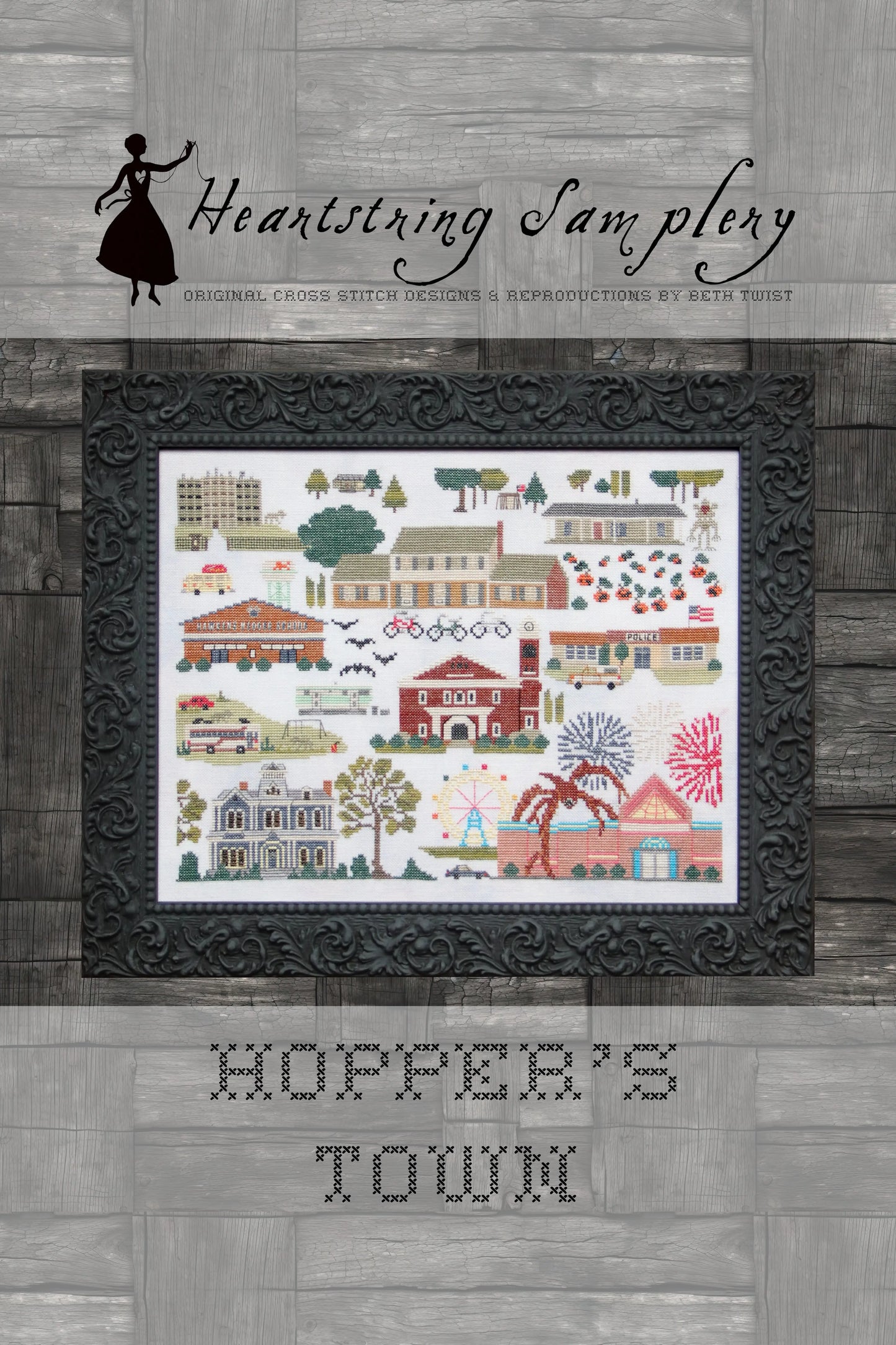 Heartstring Samplery HOPPER'S TOWN Cross Stitch Pattern