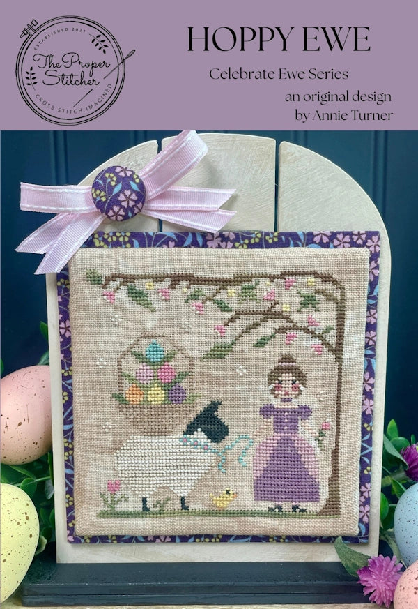 PREORDER Hoppy Ewe by The Proper Stitcher Cross Stitch Pattern Nashville Market
