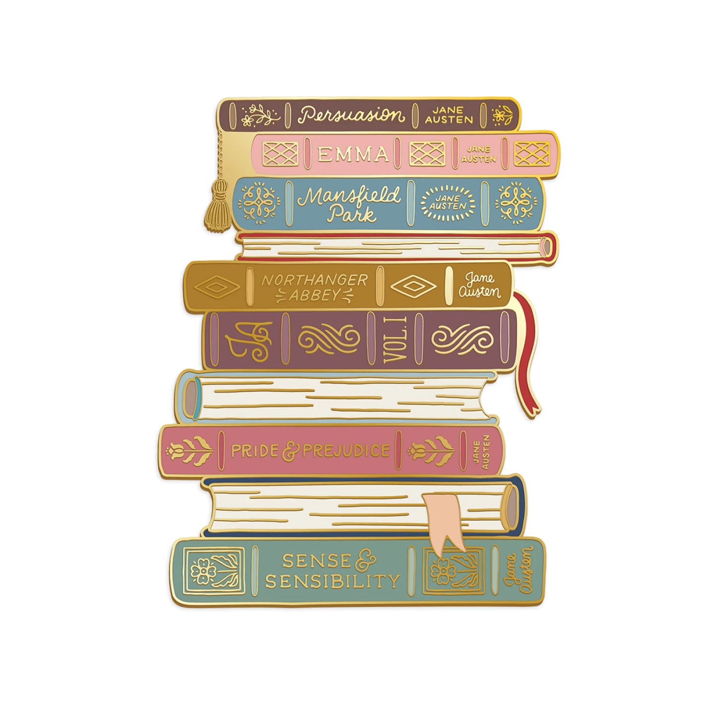 Jane Austen Stacked Books LARGE Needle and Scissor Minder