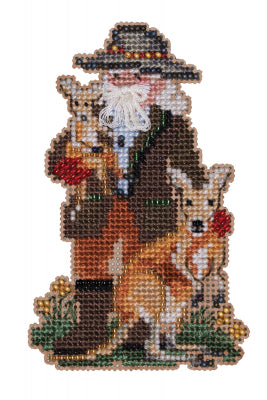 Kangaroo Santa Mill Hill Down Under Santas Ornament Kit with Beads