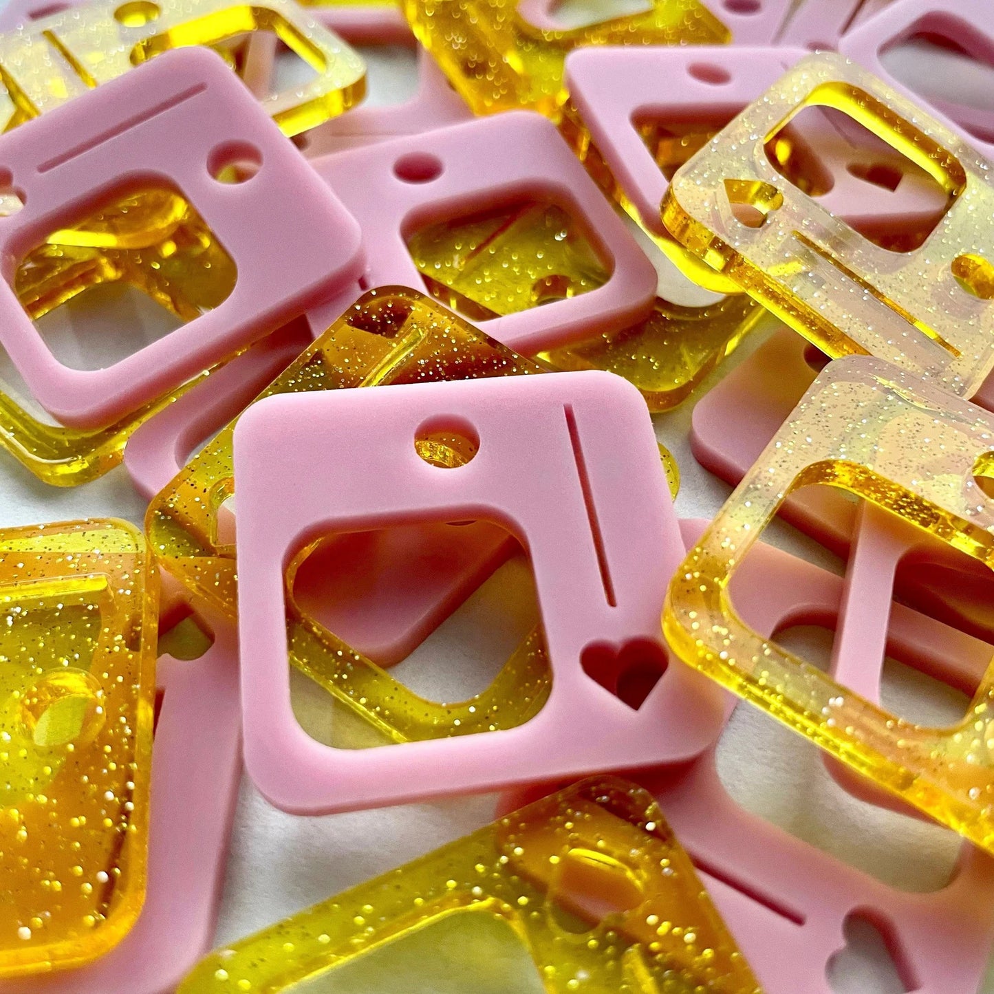 Acrylic Floss Drops Set of 10 with Binder Ring