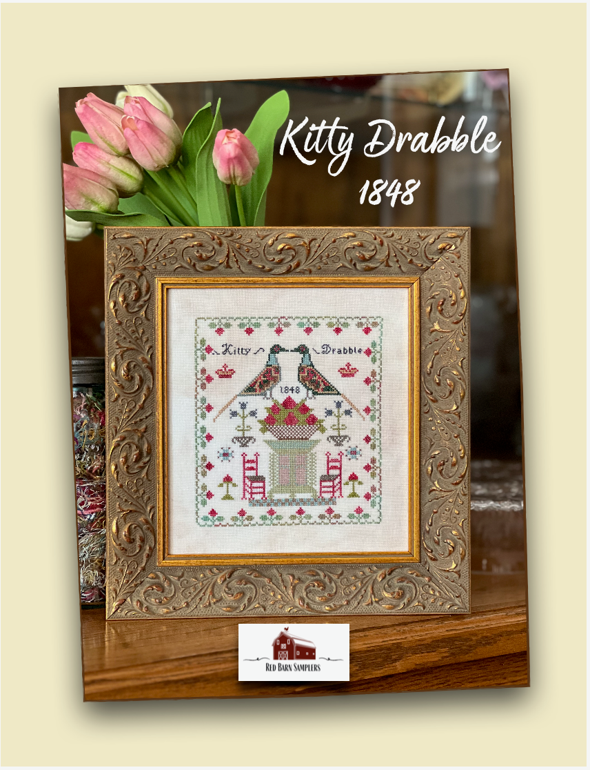 Kitty Drable by Red Barn Samplers Cross Stitch Pattern Nashville Market