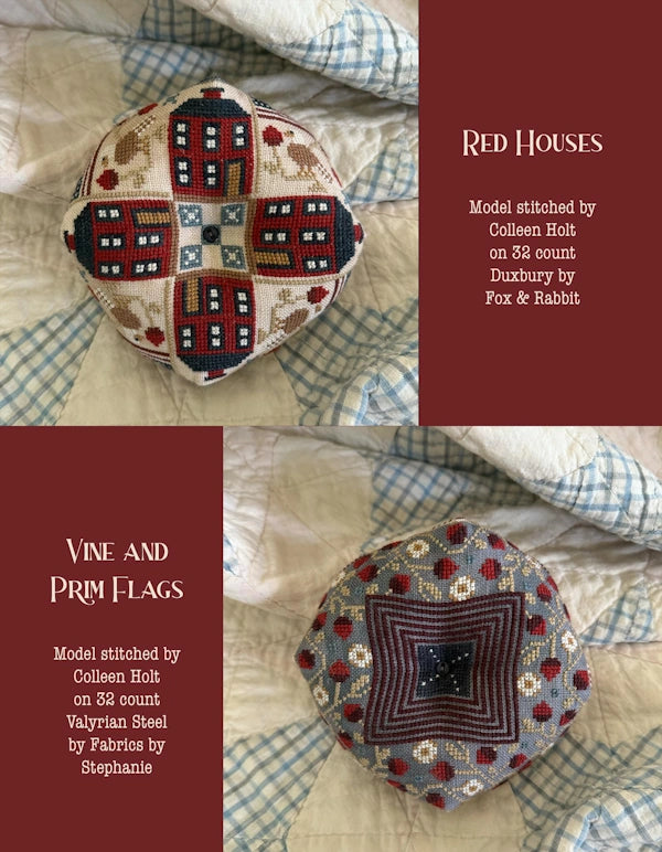 Land That I Love Biscornu Book Cross Stitch Pattern by Teresa Kogut
