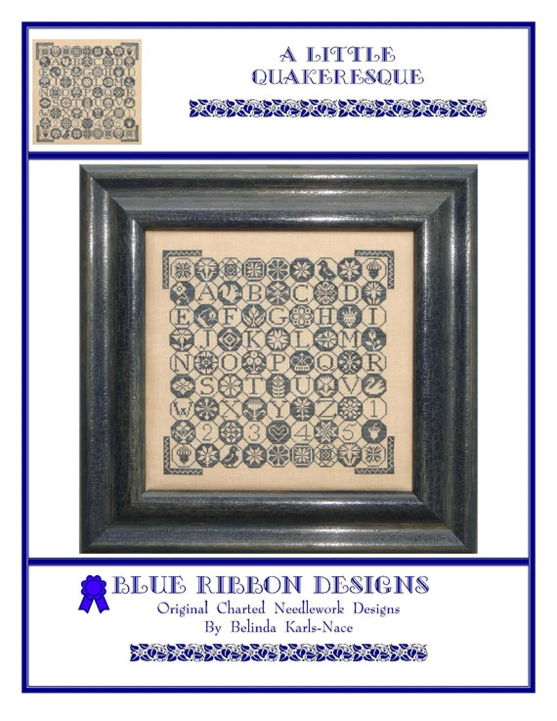 A Little Quakeresque Ribbon Designs Cross Stitch Pattern Physical Copy