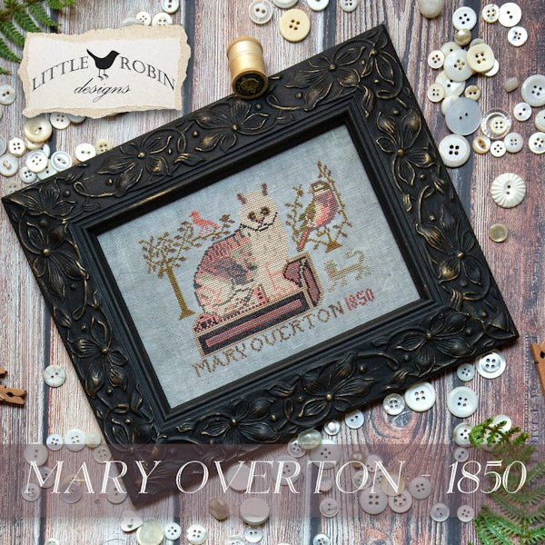 Preorder Little Robin MARY OVERTON - 1850 Cross Stitch Pattern
