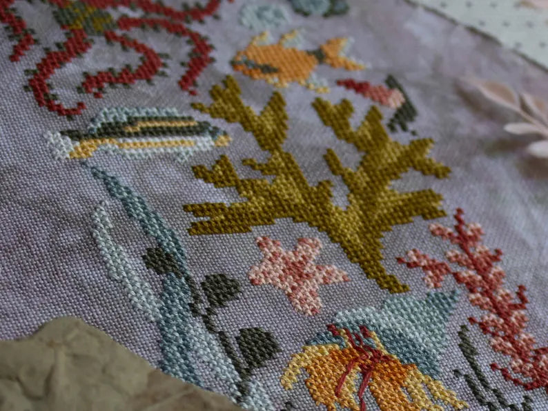 Low Tide Nature Walk by Sprouting Lupine Cross Stitch Pattern