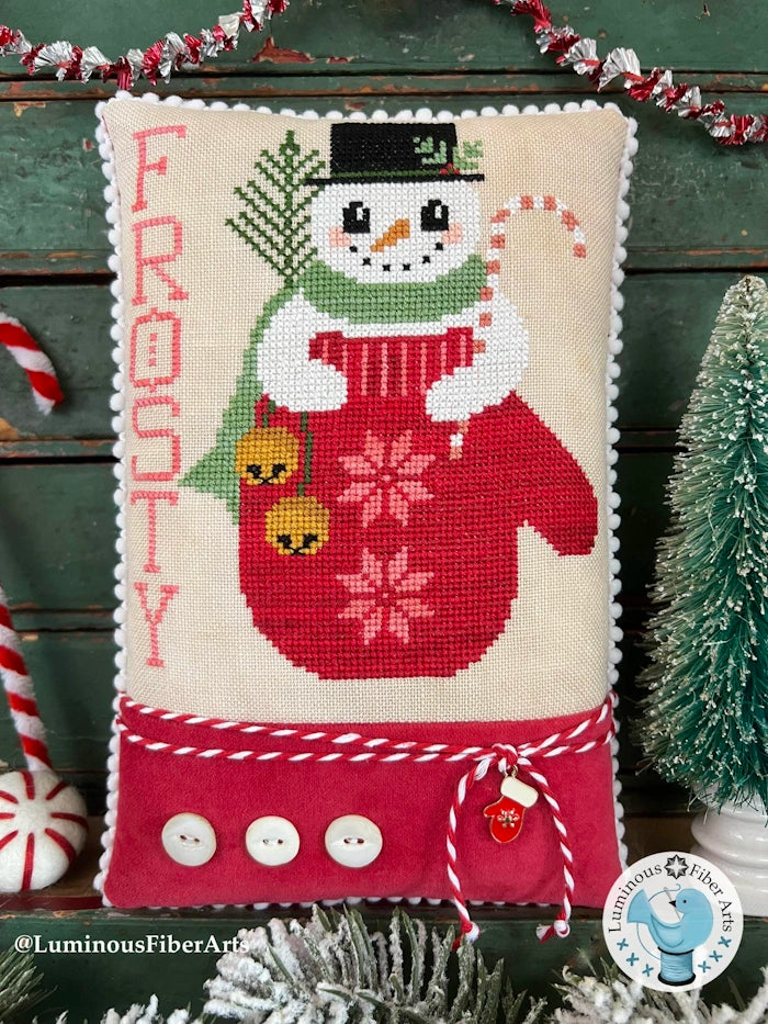 PREORDER Luminous Fiber Arts FROSTY'S COZY CHRISTMAS Cross Stitch Pattern Nashville Market