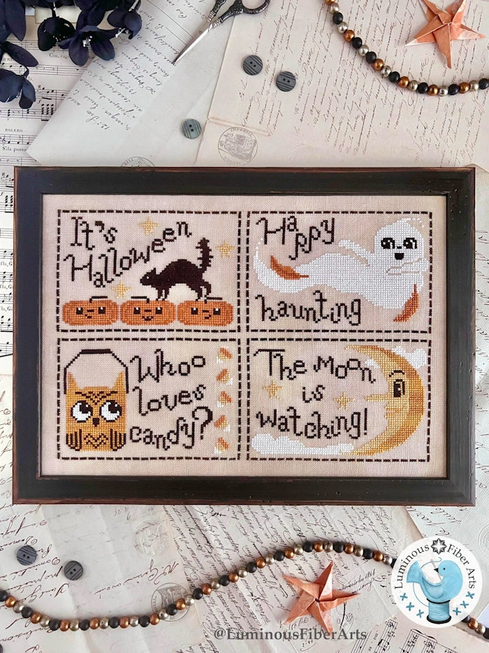 Luminous Fiber Arts IT'S HALLOWEEN Cross Stitch Pattern