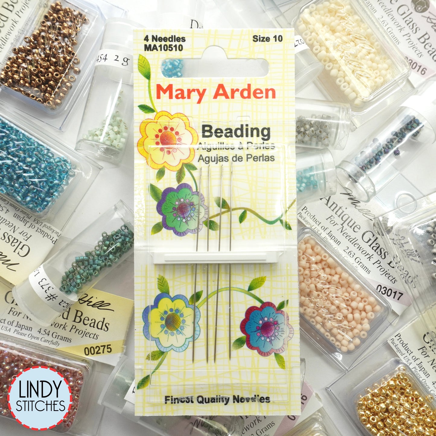 Mary Arden Beading Needles Size 10 Set of 4
