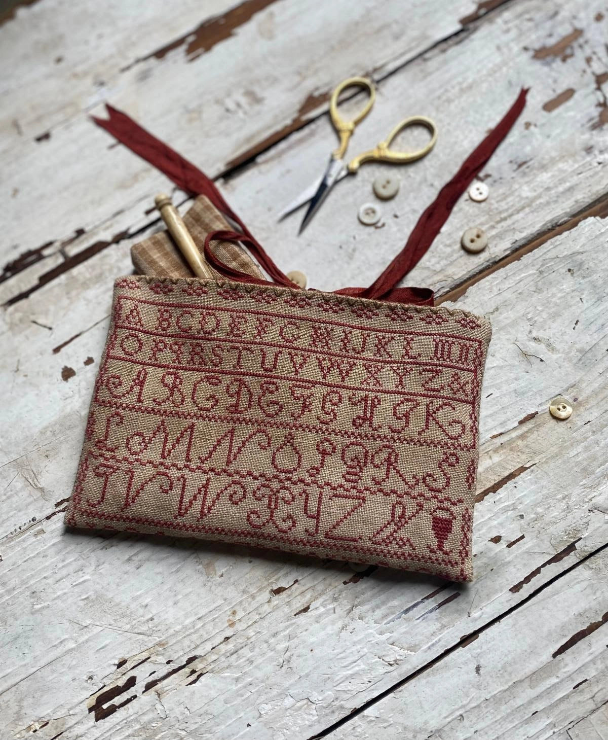 SALE Mary Robards Sampler Pocket Stacy Nash Cross Stitch Pattern