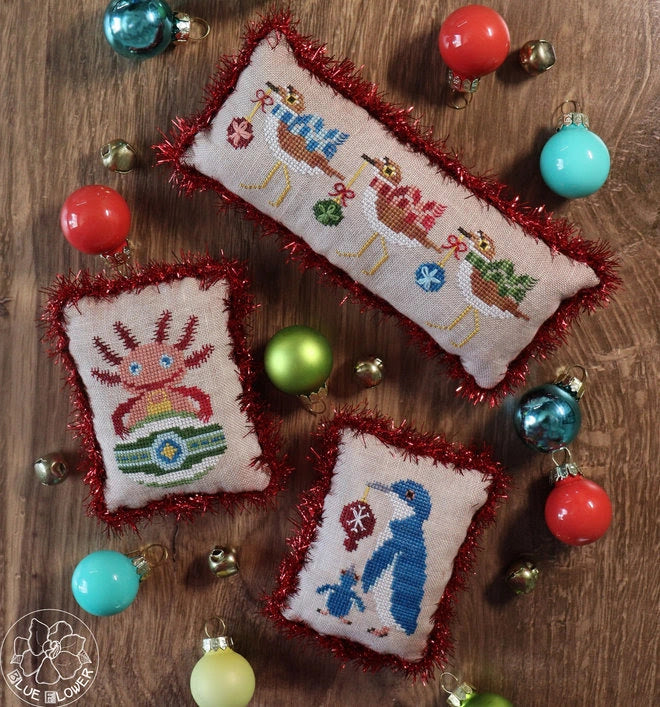 Merry Menagerie 2024 The Blue Flower Cross Stitch Pattern