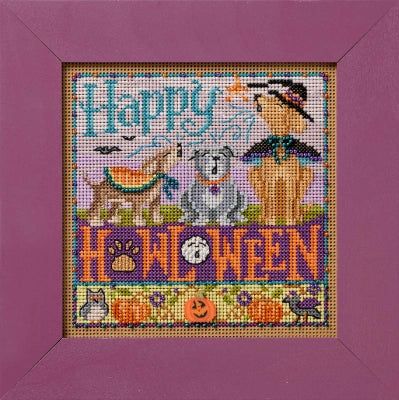 HAPPY HOWL-O-WEEN Mill Hill Ornament Beads Cross Stitch Kit