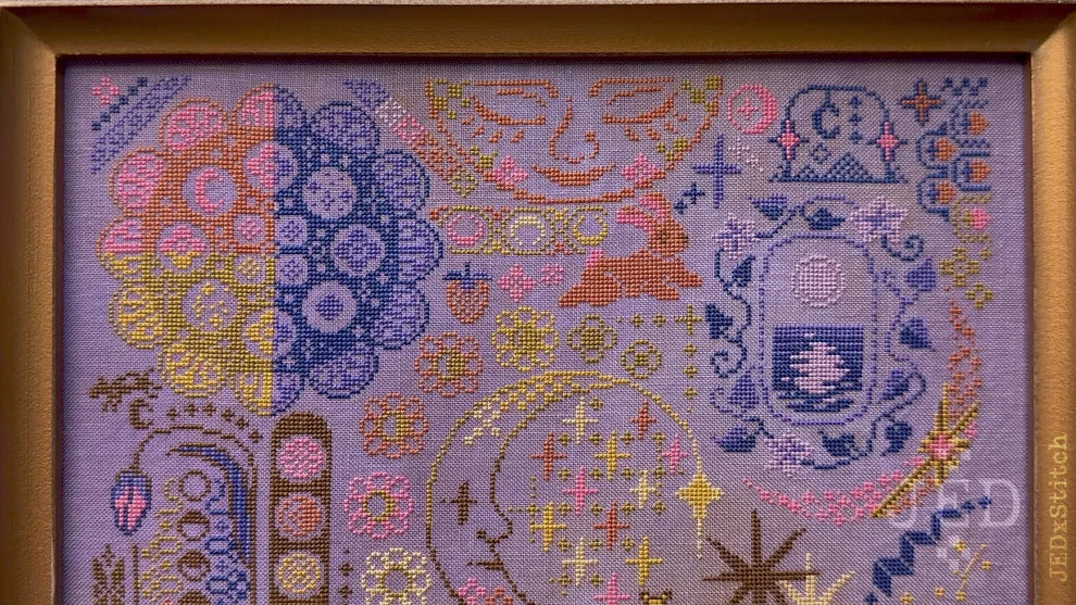 PREORDER JED XStitch MOON SAMPLER Cross Stitch Pattern