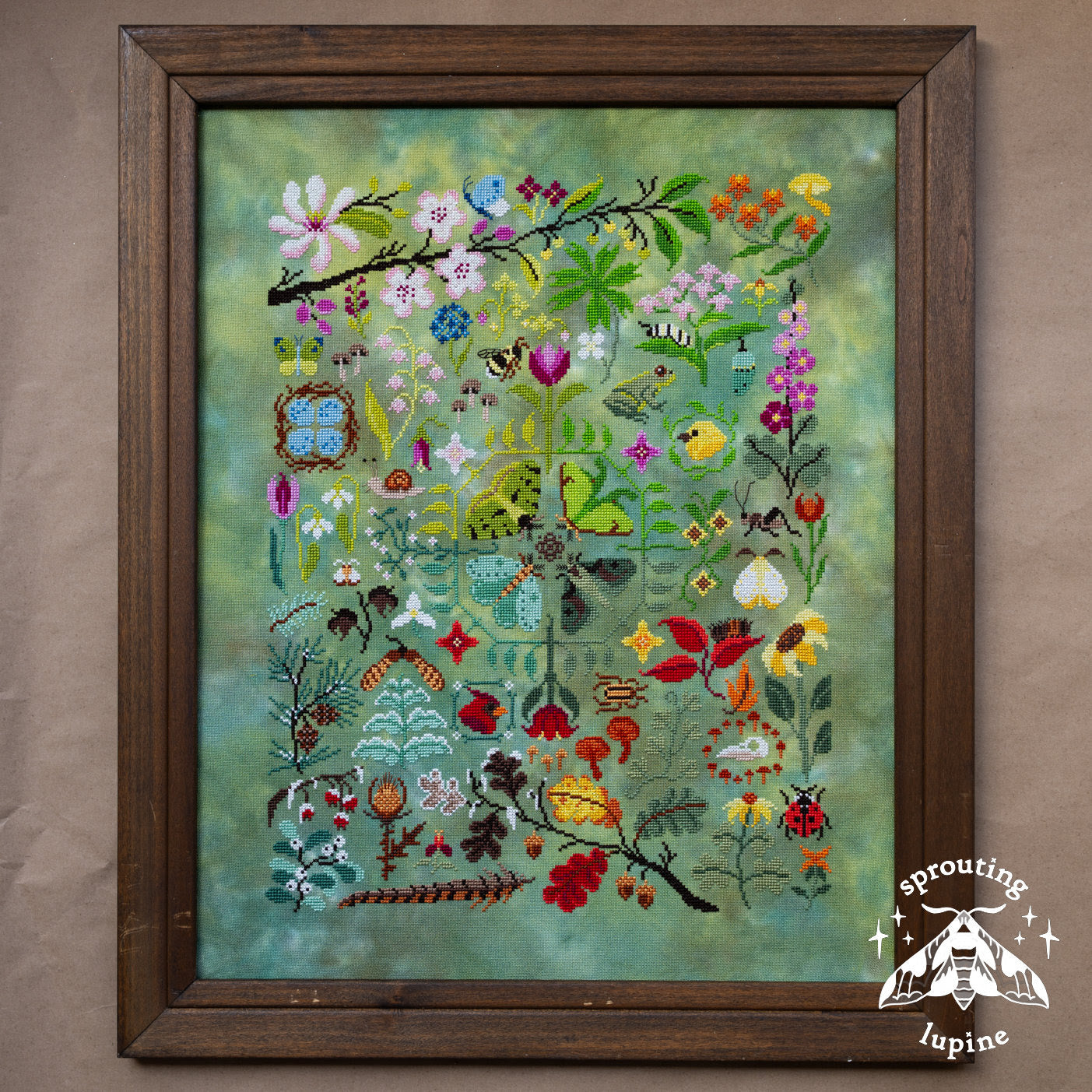PREORDER Sprouting Lupine NATURE'S JOURNEY Cross Stitch Pattern