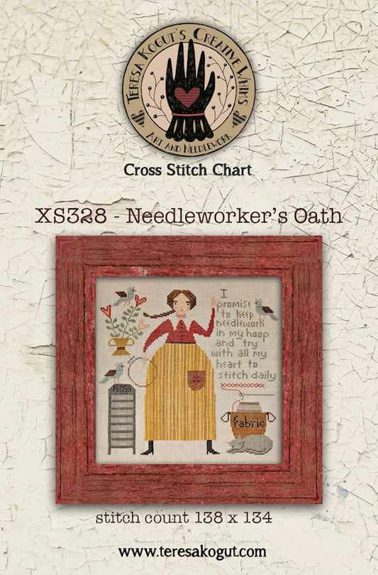Needleworker's Oath by Teresa Kogut Cross Stitch Pattern Physical Copy