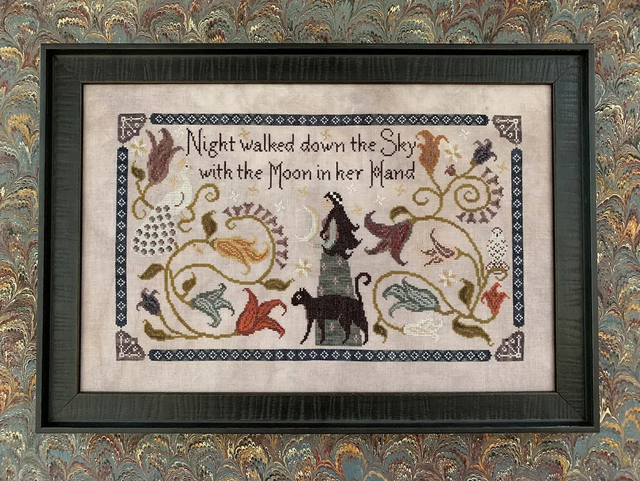 Night Walked Down Cross Stitch Pattern Physical Copy The Blue Flower