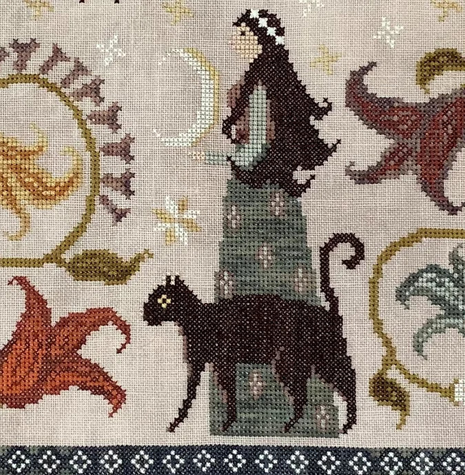 Night Walked Down Cross Stitch Pattern Physical Copy The Blue Flower