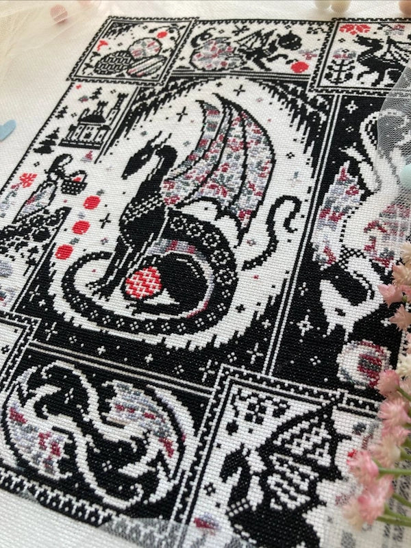 Of Dragons and Apples by Quaternion Creations Cross Stitch