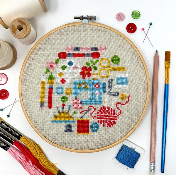 Oh Sew Crafty Cross Stitch Pattern by Tiny Modernist