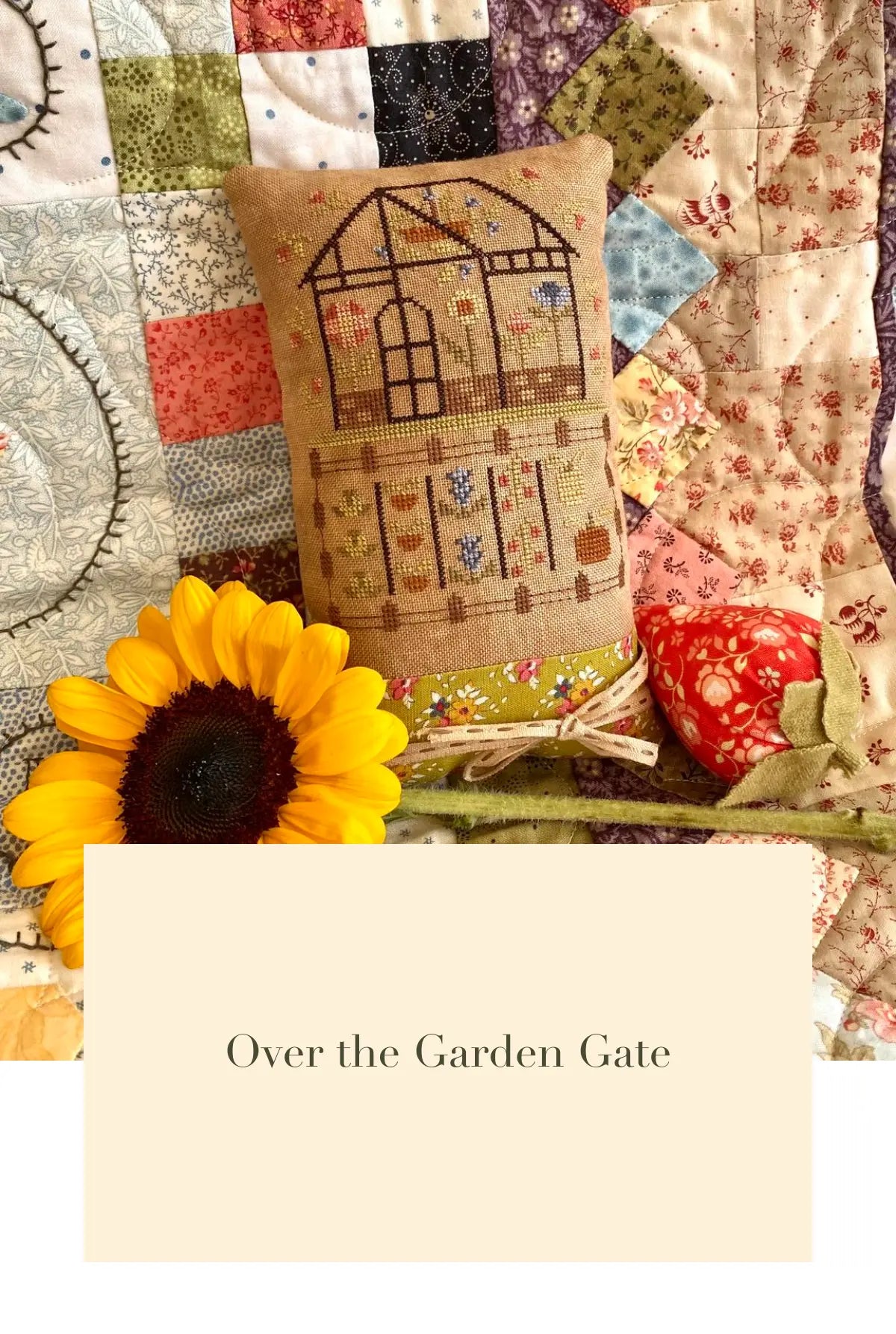 PREORDER Blueberry Ridge OVER THE GARDEN GATE Cross Stitch Pattern