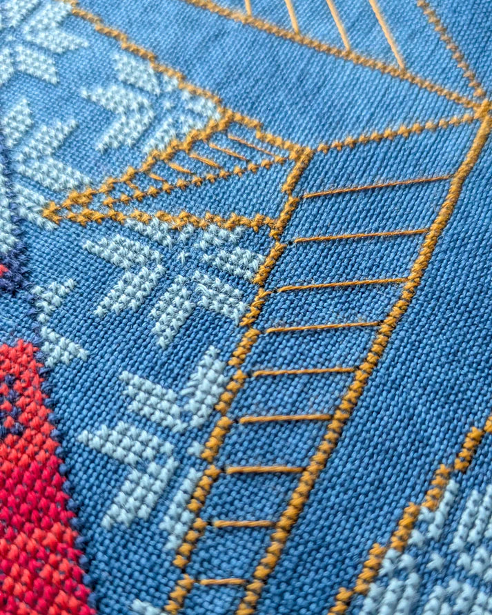 PREORDER Shaded Stitchery CHRISTMAS COMPASS ROSE Cross Stitch Pattern Nashville Market