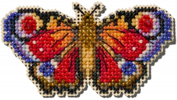 Peacock Butterfly Mill Hill Ornament Beads Cross Stitch Kit