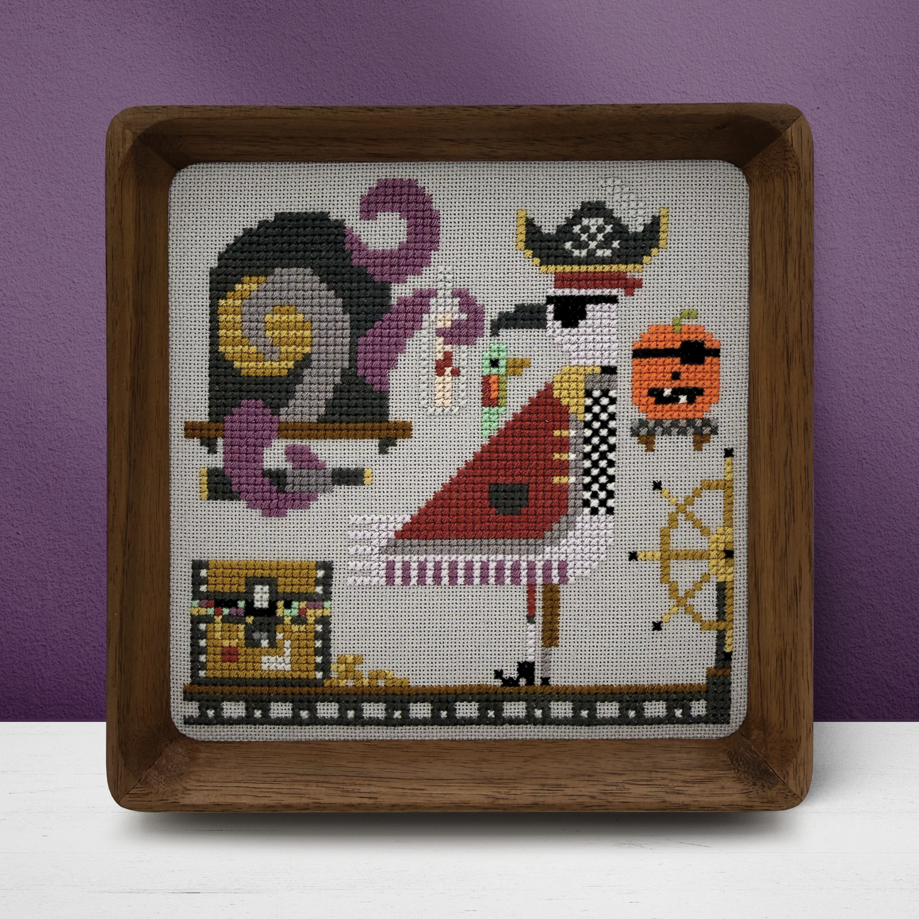 PREORDER Boomerang Stitches PERCY Trick or Tweet Cross Stitch Pattern Nashville Market