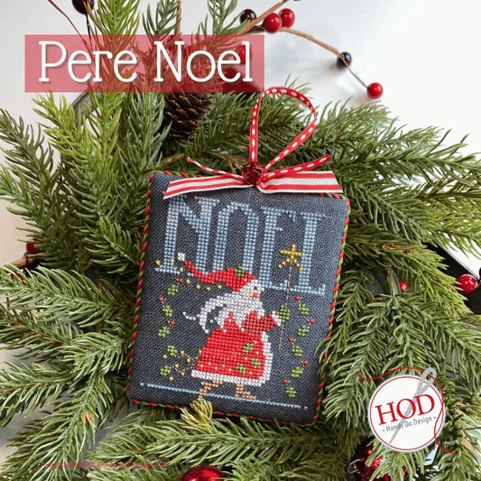 Pere Noel Lot Cross Stitch Pattern Hands on Design PHYSICAL copy