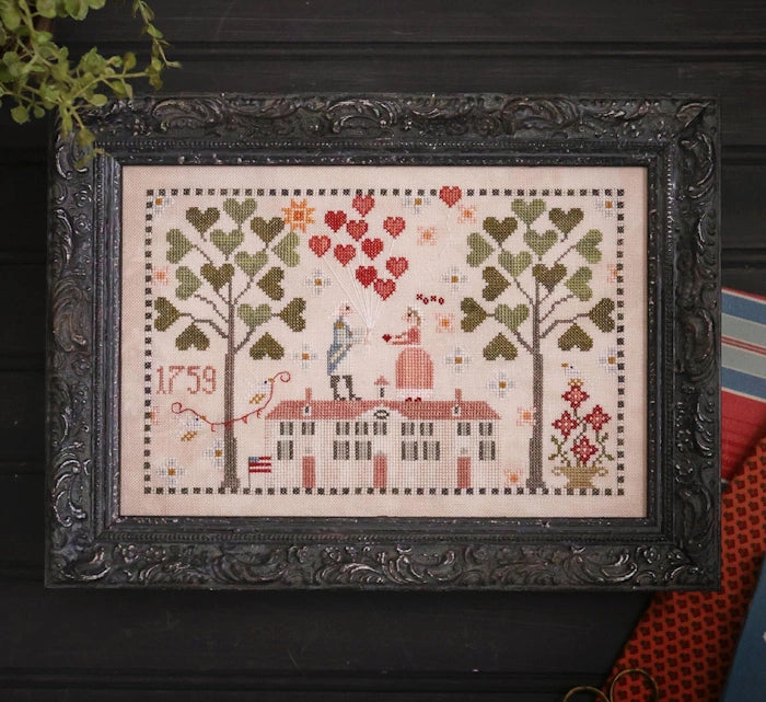 Plum Street Sampler GEORGE LOVES MARTHA Cross Stitch Pattern