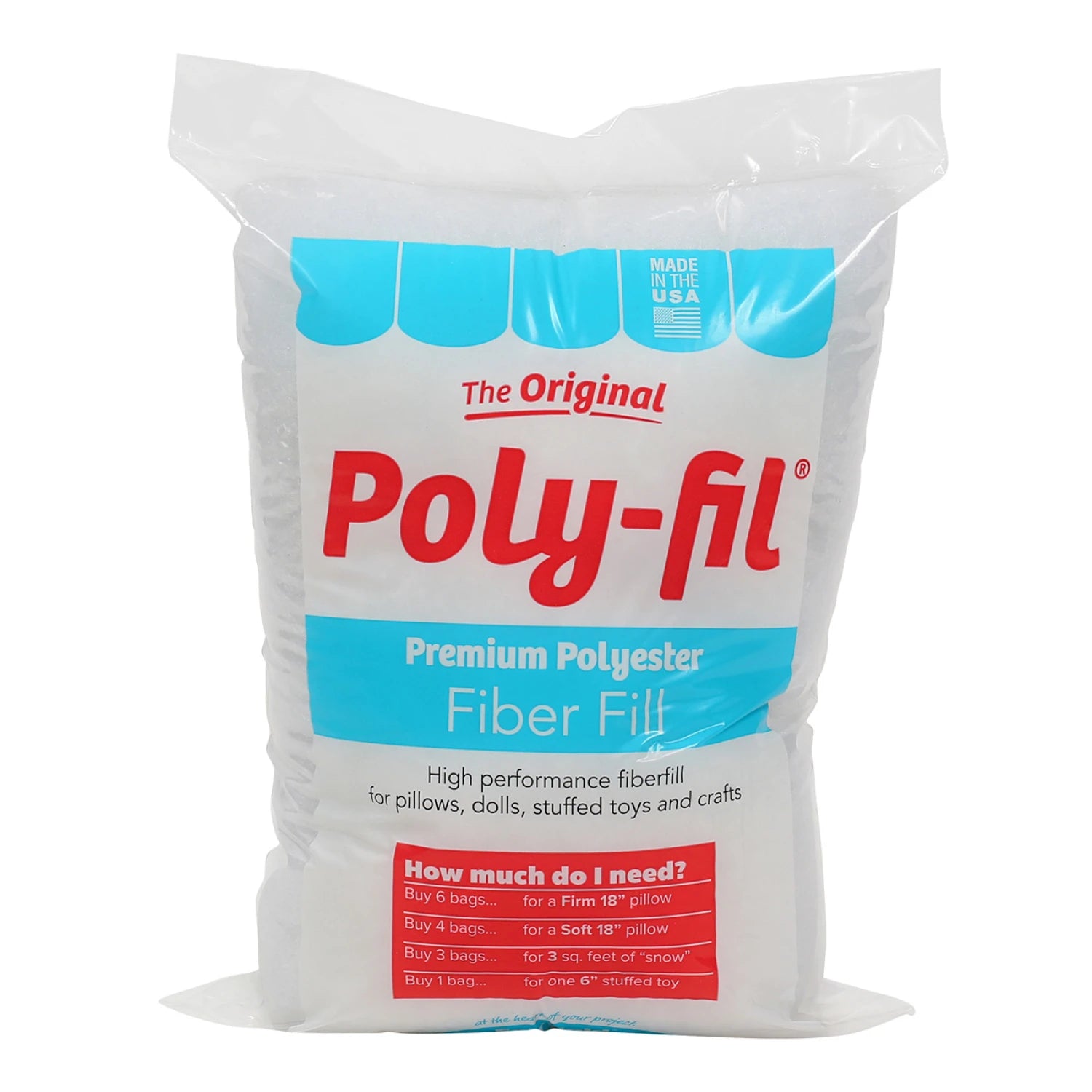 Poly-Fil Stuffing for Pillow Finishes 3oz – Lindy Stitches Poly-Fil Stuffing for Pillow Finishes 3oz – Lindy Stitches
