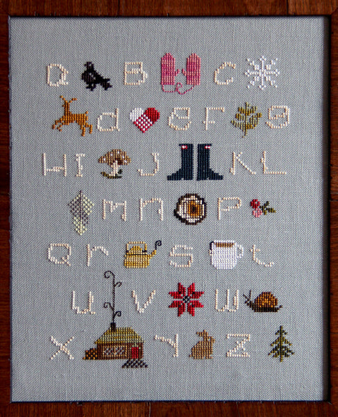 Winterwoods ABC Cross Stitch Sampler Pattern by Posie