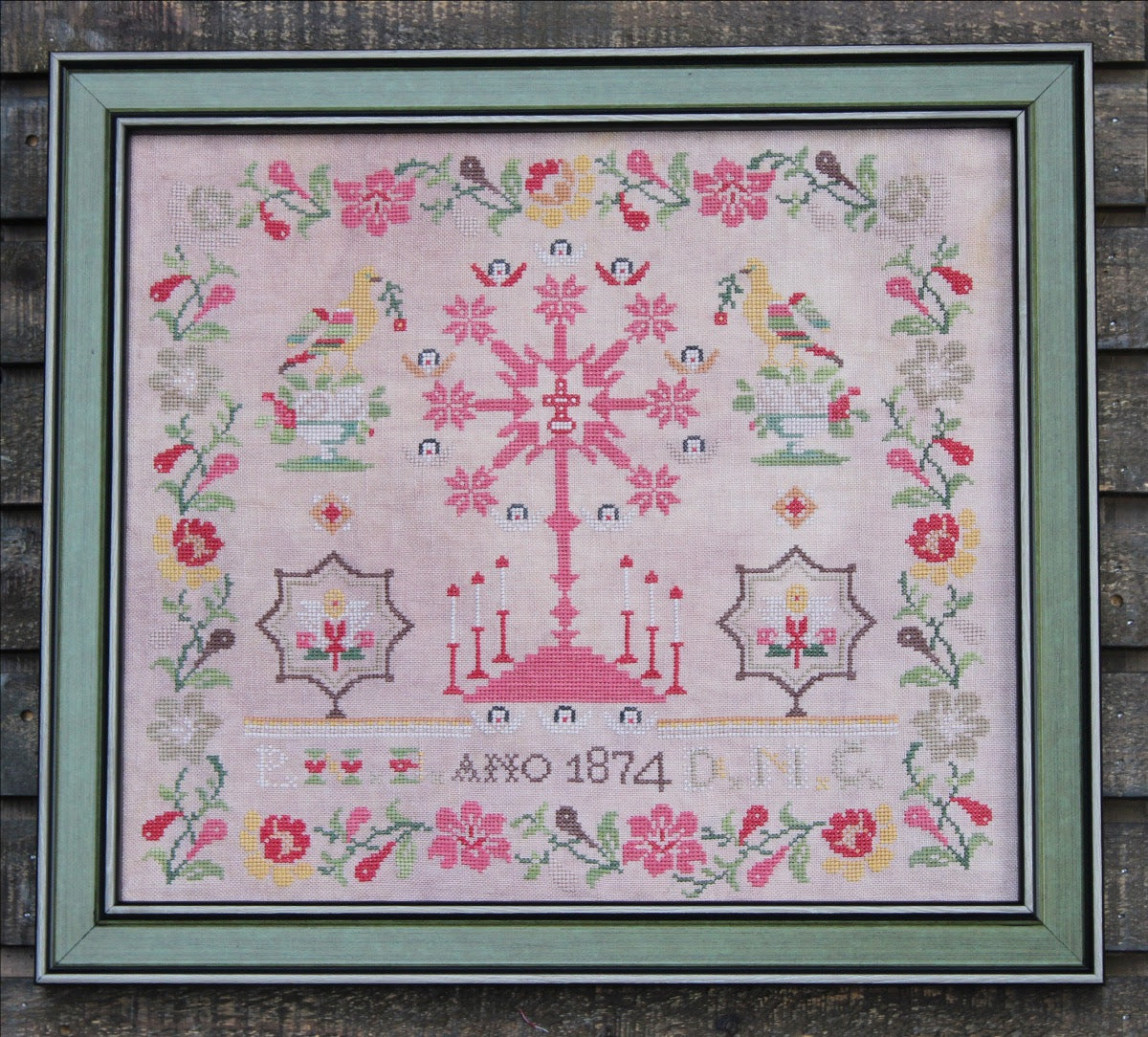Sambrie Stitches PRETTY IN PINK Cross Stitch Pattern