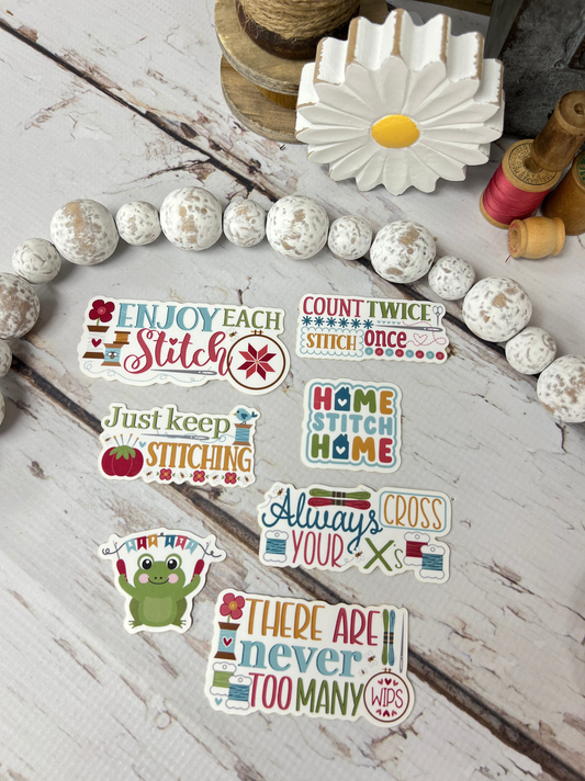 Primrose Cottage Stitcher Stickers Set of 7