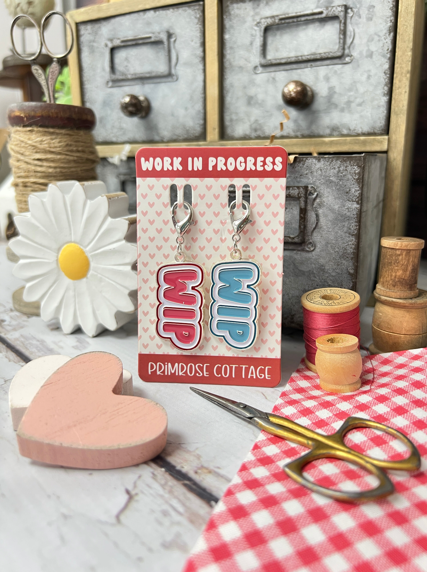 Work In Progress Project Bag Charm Set by Primrose Cottage