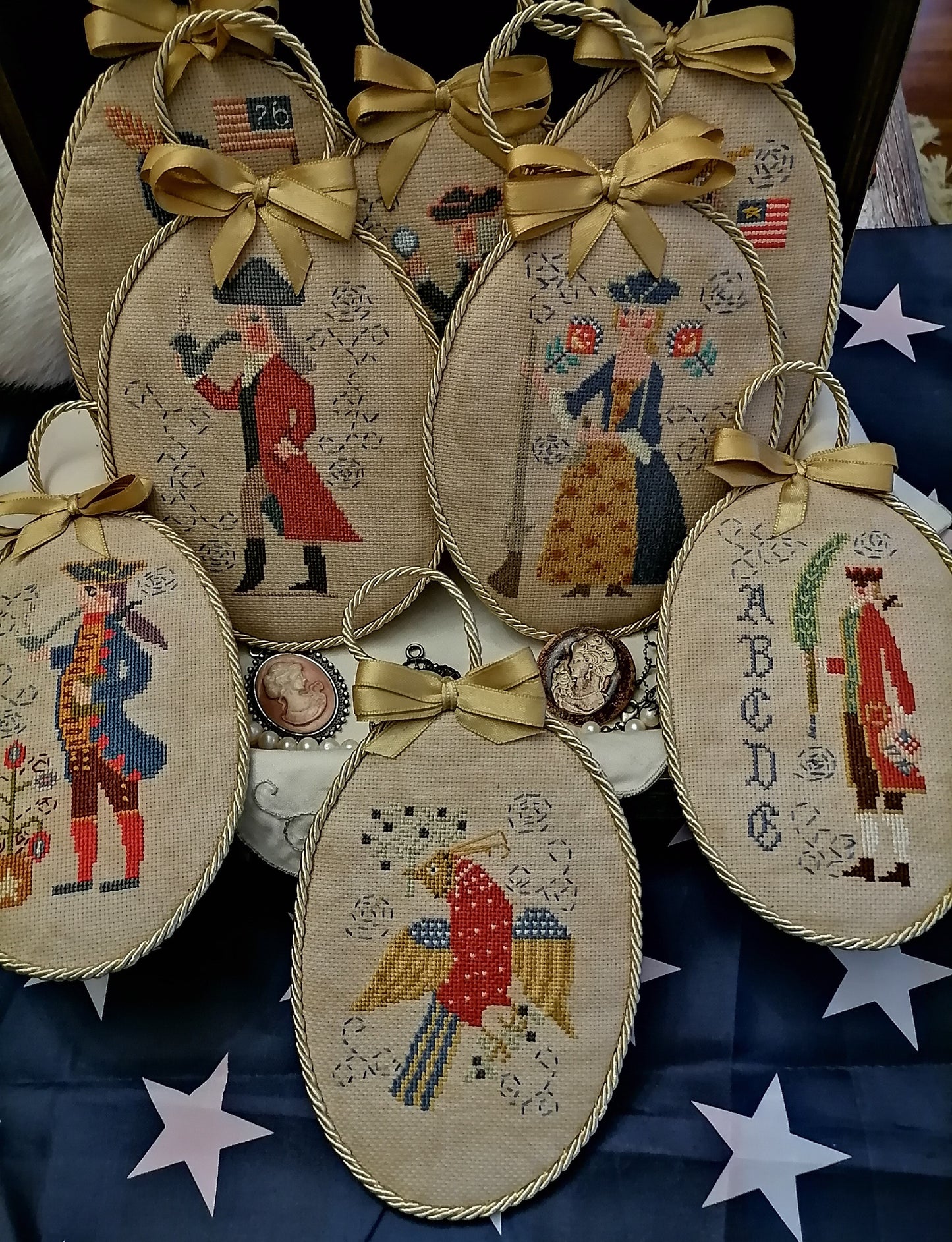 Quirky Frakturs 2025 Book of 9 Cross Stitch Patterns by Twin Peak Primitives Nashville Market