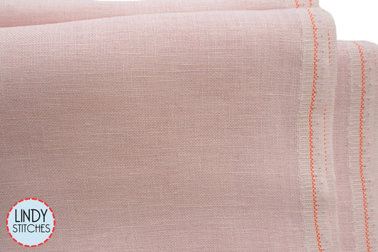 32 count Rose Blush Belfast Linen Cross Stitch Fabric by Zweigart