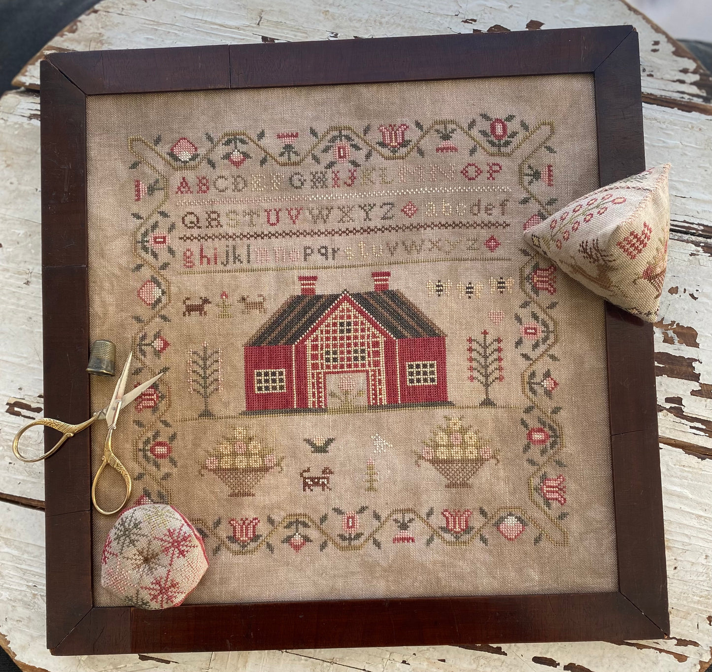Rose Hill Farm Sampler & Smalls Stacy Nash Cross Stitch Pattern Nashville Market