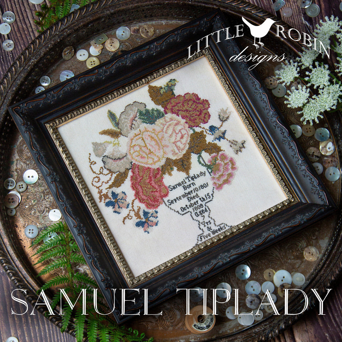 SALE Samuel Tiplady Cross Stitch Pattern by Little Robin Designs