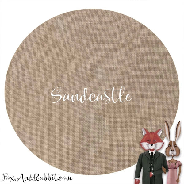 32 count Sandcastle Linen Cross Stitch Fabric by Fox and Rabbit