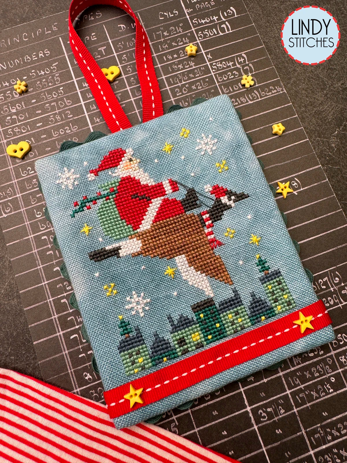 Santa Over Toronto Ornament Cross Stitch Pattern PDF